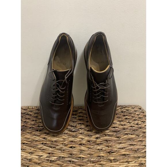 Bally Rutger Italian Oxford Lace Up Luxury Leather Soft Shoes Old Money 8.5 E - Picture 6 of 10